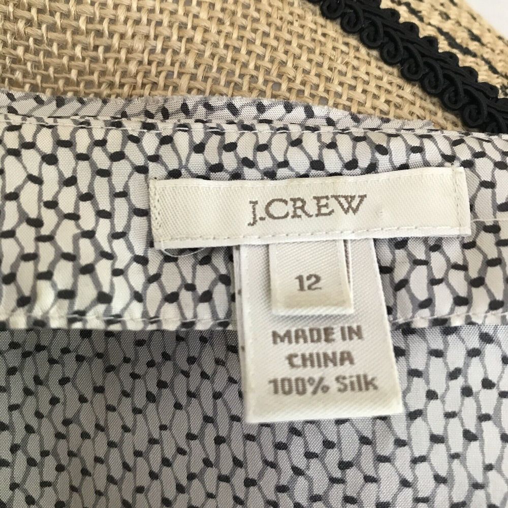 J.Crew Womens Silk Ruffle Blouse Size 12 Sleeveless Tank Hidden Button Placket - Picture 3 of 9